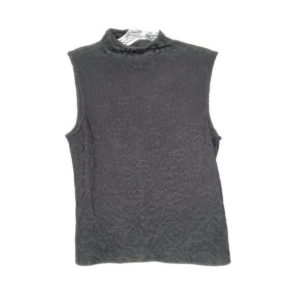 St. John black mock neck top - Picture 2 of 6